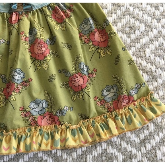 Matilda Jane Girls Sz 4 Mix and Mingle Flutter Dress & Headband Secret Fields - Picture 9 of 9